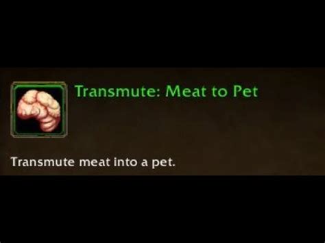 Transmute meat to pet  Page content is under the Creative Commons Attribution-ShareAlike 4